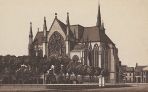 Kostel Všech svatých, Leamington (litografie) od English School