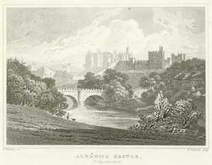 Alnwick Castle, Northumberland (rytina) od English School