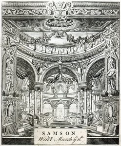 Vstupenka na Händelovo oratorium „Samson“, 11. března 1743 od English School