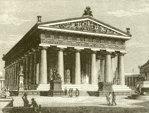 Raně dórský chrám: Poseidonova svatyně v Paestum od English School