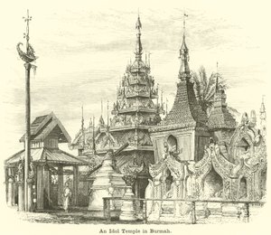 Idol Temple v Barmě od English School