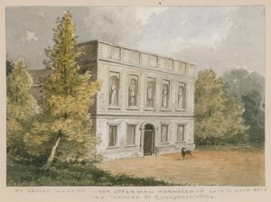 Starobylé sídlo v horním nákupním centru, Hammersmith, údajně sloužilo jako pavilon královny Katherine (wc na papíře) od English School