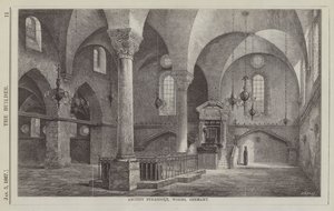 Starověká synagoga, Worms, Německo (rytina) od English School