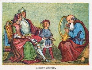 Starověký minstrel od English School