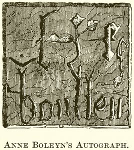 Autogram Anny Boleynsové od English School