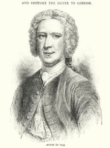 Anson v roce 1744 (rytina) od English School