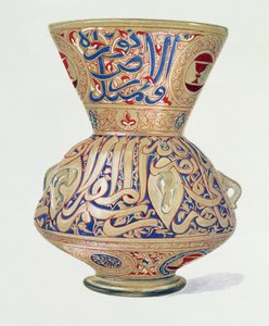 Arabská lampa, deska VIII z alba skleněných vzorů z konce 19. století