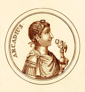 Arcadius, ilustrace z The Universal Historical Dictionary od George Crabba, publikovaná v roce 1825 (digitálně vylepšený obrázek) od English School