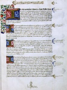 Archiv 9432 f.5 Strana textu s iluminovanou iniciálou 