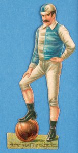 Jste připraveni?, vystřihovánka fotbalisty, 80.–90. léta 19. století od English School