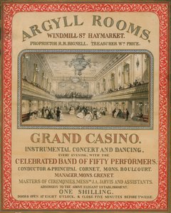 Argyll Rooms, Windmill Street, Haymarket, Londýn od English School