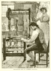 Arkwright a jeho Spinning Machine od English School