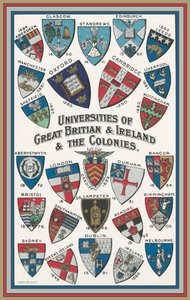 Zbraně univerzit Velké Británie a Irska a kolonií (barevné lito) od English School