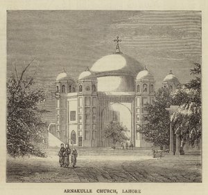 Arnakulle Church, Lahore (rytina) od English School