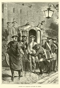 Zatčení Charlese Edwarda v Paříži od English School