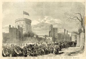 Příjezd císaře a císařovny Francouzů na hrad Windsor od English School