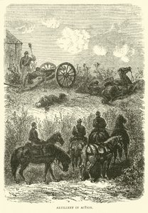 Dělostřelectvo v akci, říjen 1870 od English School