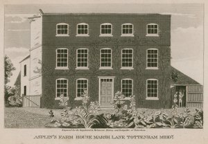 Asplins Farm House, Marsh Lane, Tottenham, Londýn od English School