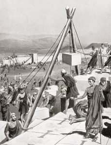 Athéňané znovu vybudovali své město pod vedením Themistocles po perské invazi do Řecka, kolem roku 479 př. n. l., z Hutchinsonovy Historie národů, pub. 1915 od English School