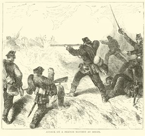 Útok na francouzskou baterii v Sedanu, září 1870 od English School