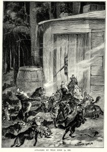 Napadeni divokými psy (rytina) od English School