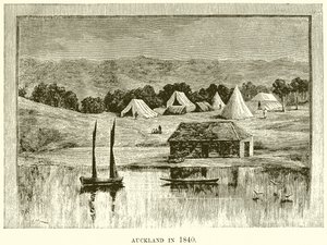 Auckland v roce 1840 od English School