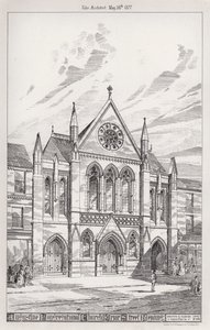 Augustine Congregation Church, Friar Street, Reading (rytina) od English School