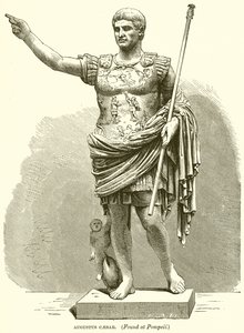 Augustus Caesar. (Nalezeno v Pompejích) od English School