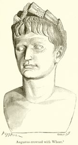 Augustus korunován pšenicí od English School