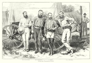 Austrálie: Overland Telegraph Party (rytina) od English School