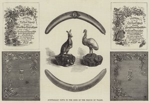 Australian Gifts to the Sons of the Prince of Wales (rytina) od English School