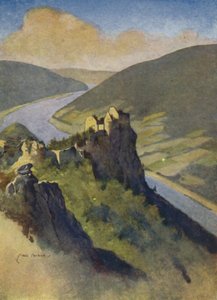 Rakousko: hrad Aggstein, nad Dunajem od English School