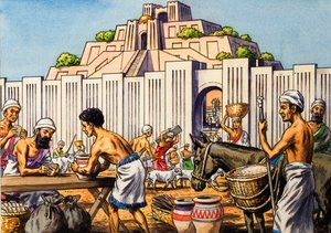 Aztécké město Tenochtitlan od English School