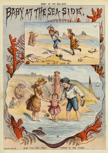 Dítě u moře (chromolitho) od English School