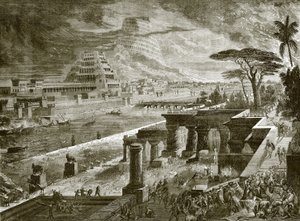 Babylon dobytý armádou Kýra Velikého od English School