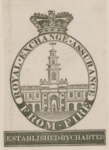 Odznak Royal Exchange Assurance from Fire od English School
