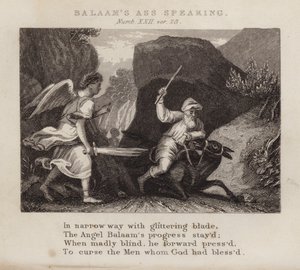 Mluví Balámův zadek, čísla XXII, ver 28 (rytina) od English School