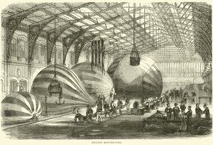Balonová manufaktura, říjen 1870 od English School