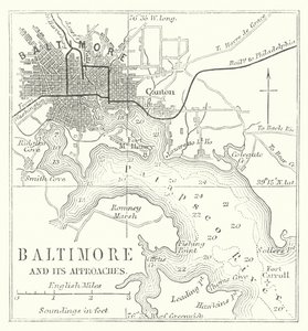 Baltimore a jeho okolí (rytina) od English School