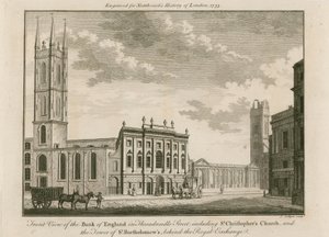 Bank of England, East Wing přidal Sir Robert Taylor, 1765 od English School