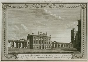 Bank of England, West Wing přidal Sir Robert Taylor, 1783 od English School
