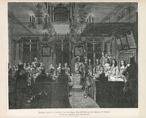 Banket udělený králi Karlu II, 30. května 1660, holandskými stavy od English School