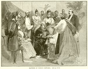 Křest prince Edwarda od English School