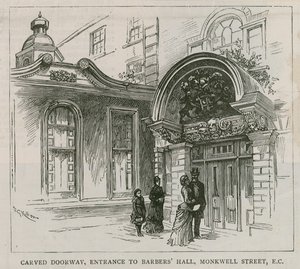 Barber Surgeons Hall, Monkwell Street, Londýn od English School