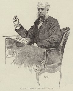 Baron Alphonse de Rothschild (rytina) od English School