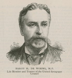Baron H De Worms, poslanec, doživotní člen a správce rady United Synagogue Council od English School