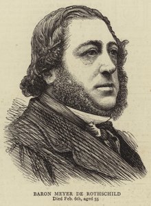 Baron Mayer de Rothschild (rytina) od English School