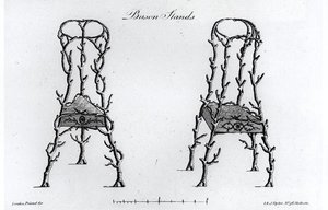 Bason Stands z „Grotesque Architecture, or Rural Amusement“ od Williama Wrighta od English School