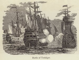 Bitva o Trafalgar (rytina) od English School