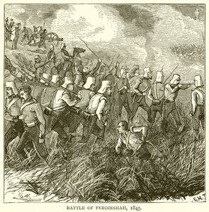 Bitva u Ferozeshah, 1845 od English School